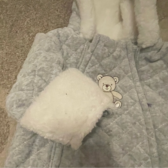 Little me Gray Winter Snowsuit  6-9 months - Picture 5 of 8